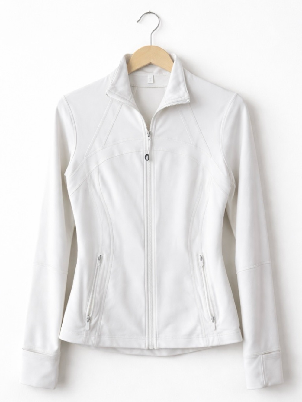 lululemon athletica White Full-Zip Define Jacket. Fits 8-10